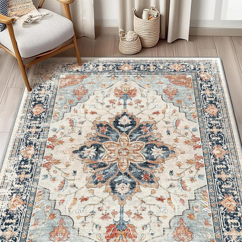 Vintage Moroccan long rug, washable